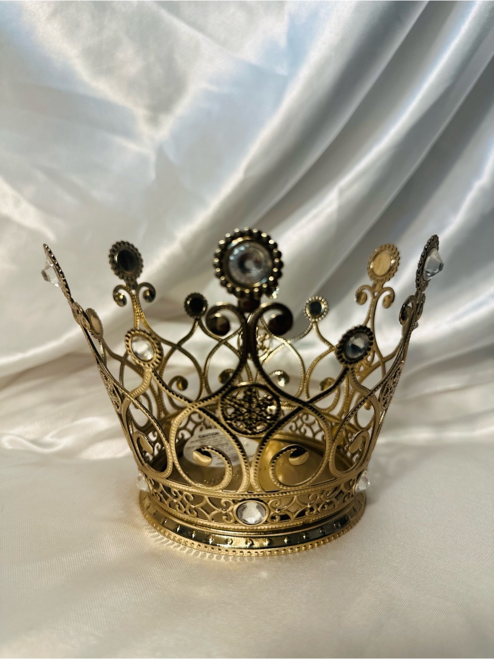 Bath & Body Works Gold Decorative  Crown 1-Wick Candle Holder